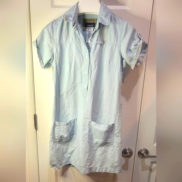 Patagonia Dresses & Skirts - Patagonia Chesser Island Chambray Shirt Dress Size 4 women's